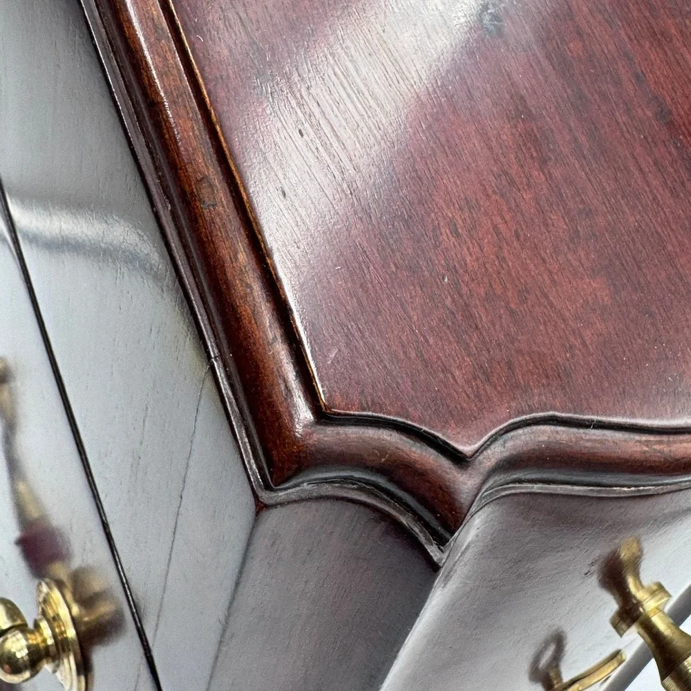 Wildwood Accents Mahogany Wood Slant Top Knife Box Brass Hardware Georgian Style